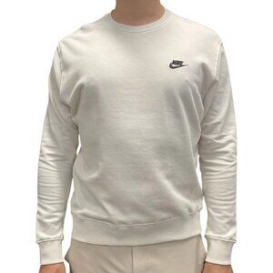 NWT Nike Men’s Crewneck Sweatshirt Color White Pullover Logo Long Sleeve Size M